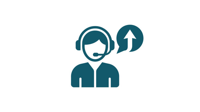 Customer Service Representative Wearing Headset.
