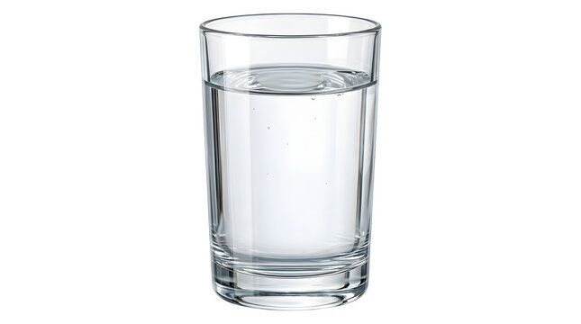 Clear glass of water isolated on white background