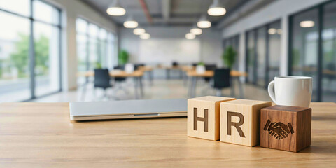 Human resources management concept for business office representing recruitment, employee administration and workplace organization solutions © MMTM