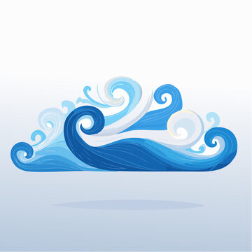 Abstract ocean wave vector illustration
