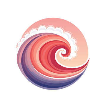 Abstract Flame Swirl Ornament