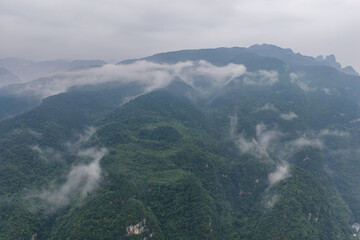 Obraz premium Scenery along the G348 tourist highway in Yichang, Hubei, China