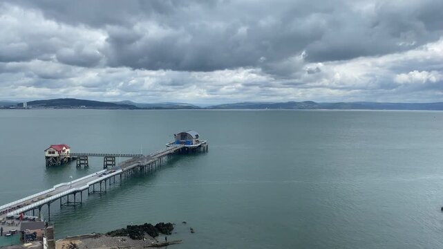 Mumbles Lighthouse, completed in 1794, Mumbles, Wales, United Kingdom