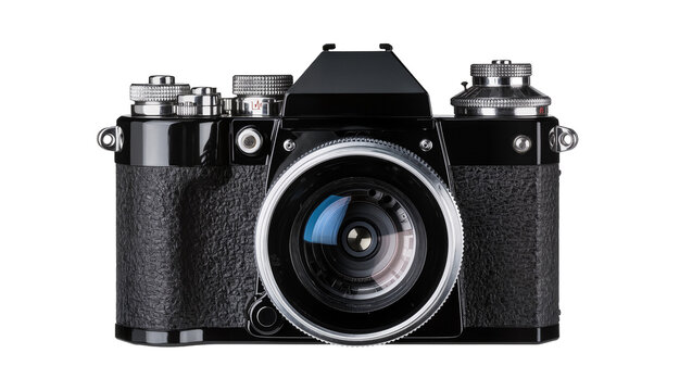 Isolated beautifully preserved vintage black and silver photographic tool, old classic style