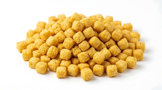 Golden Corn Puffs Snack Food Heap.