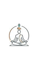 Obraz premium Person sitting in yoga meditation pose.