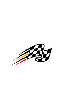 Racing checkered flag speed symbol.