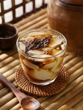 Filipino Taho Sweet Silken Tofu with Arnibal Syrup and Sago