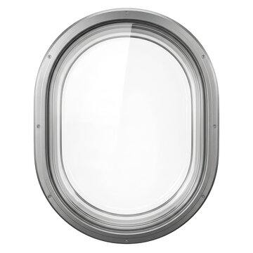 Modern oval mirror with chrome frame and clear glass reflecting light.