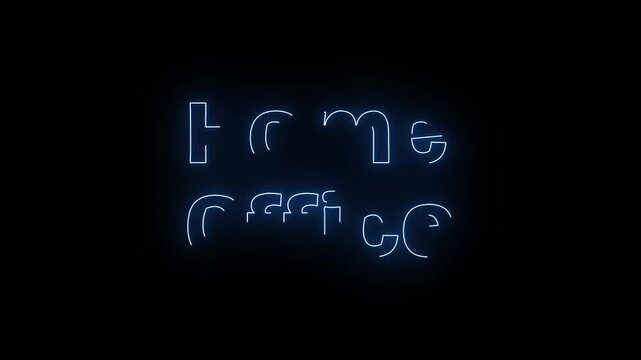 Home Office icone text 4k video