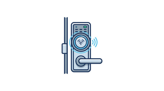 Smart door lock with biometric scanner and handle on 2026-06-30 (182).ai