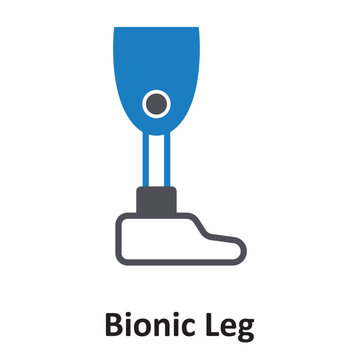 Bionic Leg Vector Icon which can easily modify or edit