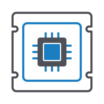 Microcontroller Unit Vector Icon which can easily modify or edit