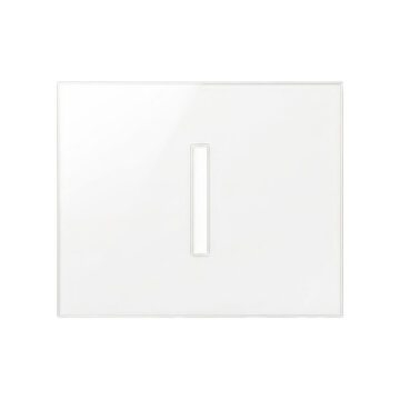 Minimalist white panel with vertical slot for product or brand integration.