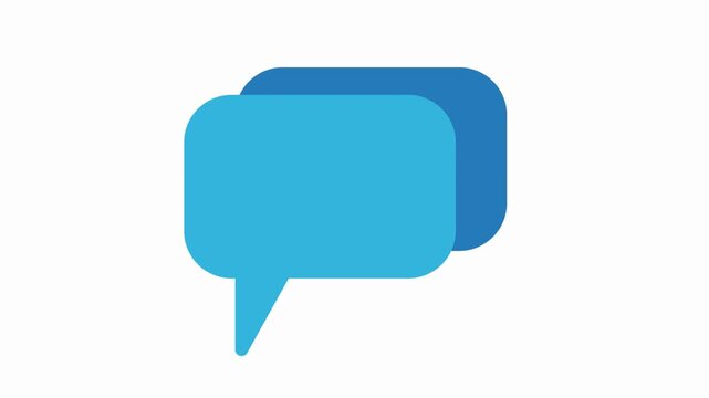 Chat Animation Icon Flat Design
