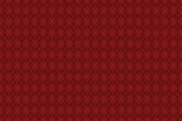 Fototapeta premium Dark Red Argyle Vector Pattern. Christmas Background. Golf Textile Print. Emerald Diamonds with Gold Accent Lines. Seamless Pattern Tile.