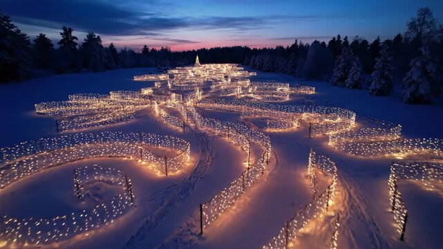 sunset in winter