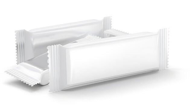 A close-up shot of two white rectangular objects with ridged sides and open compartments on a plain surface
