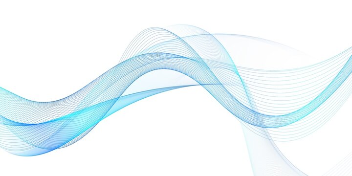 Digital future technology. Blue wave curved lines for presentations, illustration of articles and publications on technological trends and innovations, covers of technological magazines