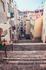 Obraz premium old center of Lisbon's city streets