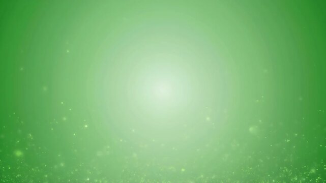 Sparkling Green Particle Glittering Background with Soft Bokeh Lights, Festive Seamless Loop Animation in 1080p