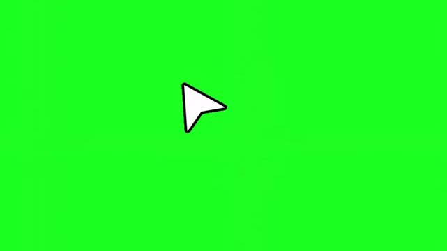 Cursor, a white play button icon on a green background, commonly used for video playback
