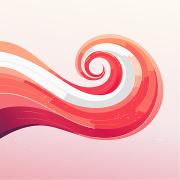 Abstract red and pink swirl vector illustration