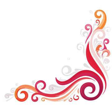 Abstract Flame Swirl Ornament