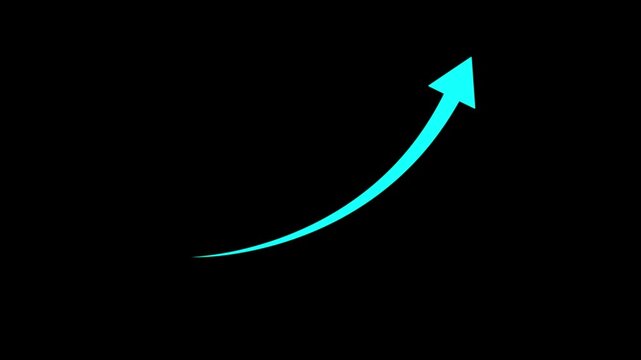 Business growth arrow and graph chart animation. Up arrow. Motion Graphic concept. animation