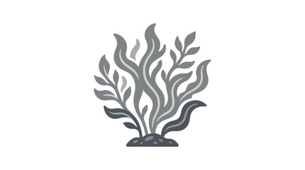 An illustration of seaweed growing on a rock underwater 2026-07-01. © Kemaki