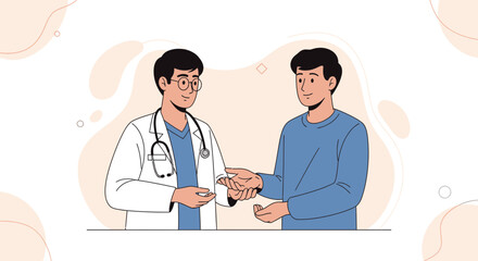 Obraz premium Doctor Consulting Patient with Stethoscope, Medical Consultation, Healthcare and Diagnosis