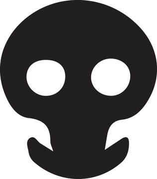 Abstract human skull silhouette icon