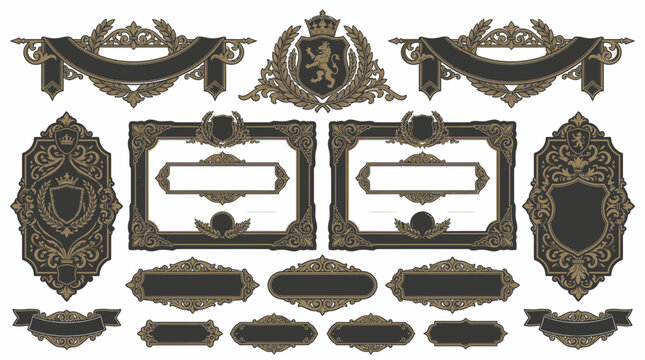 Elegant Vintage Ornate Borders and Frames Collection