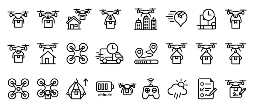 Collection of Owl Icons in Minimalist Line Style.