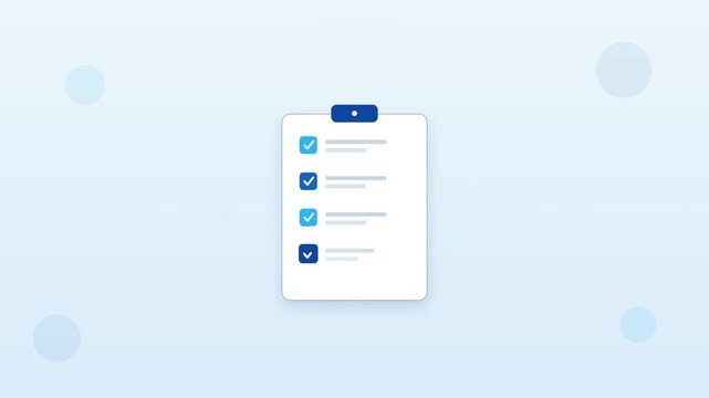 Task Management Checklist App Folder and Documents Animation