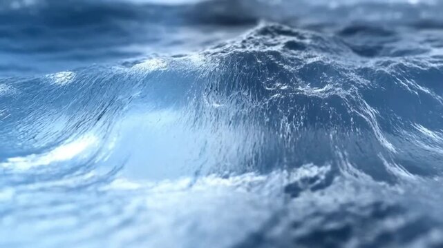 ​Clean blue sea wave surface vector illustration for marine technology commercial display
