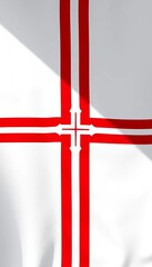 Obraz premium White Scandinavian flag with red and white Nordic cross design, symbol, ||Denmark