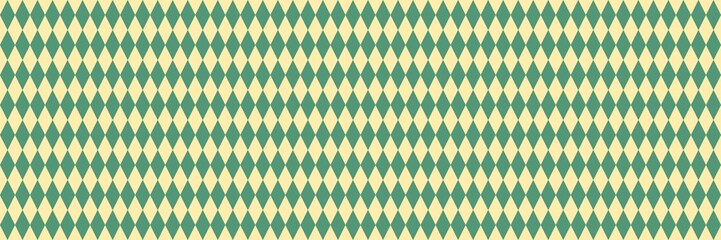 Seamless argyle pattern with green and cream diamond shapes, perfect for retro backgrounds, textiles, and festive Oktoberfest designs. © Safarinaart