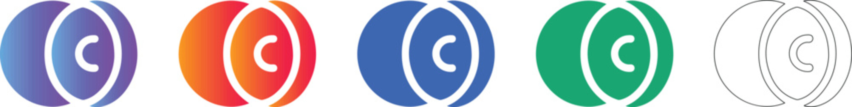 Copyright Symbol Icon Set