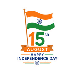 Fototapeta premium Independence Day, republic day banner with tri color 