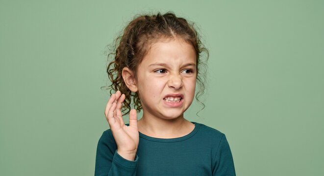 Child's intense grimace showing a moment of profound revulsion