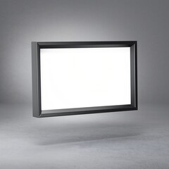 Fototapeta premium ModernFramedWindowOnGrayBackgroundMinimalistDesign.