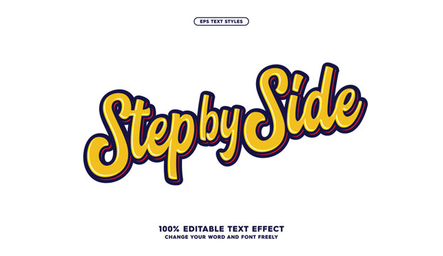 A cheerful, bold text styles. Playful typography with fun layout. Editable text vector illustration
