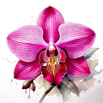 Vibrant pink orchid with detailed petals