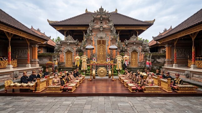 a Balinese Gamelan Semar Pagulingan ensemble