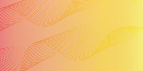 Orange and yellow ombre abstract gradient sunset colors background with stripes pattern. © Adi