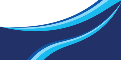Obraz premium Vector-layered blue water wave banner template. Presentation template. EPS10