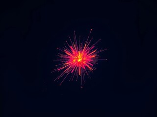 Fototapeta premium Vibrant explosions of color across dark blue sky, vibrant, ||nighttime