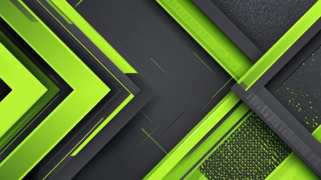 Abstract geometric background with green and gray shapes
