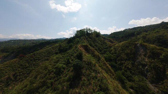 mountain landscape with clouds in Benguet, Philippines